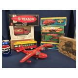 9 Die Cast Toys lot- Texaco Blimp bank , 4 Texaco