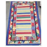 Hand woven Southwestern Style rug.  60" x 38.5".
