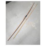 2 vintage wood bows.  66" and 63" length.    Look