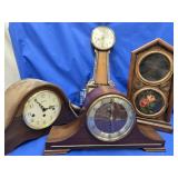 3 clocks as is and a Ingraham Doric clock  case ,
