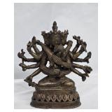 Antique Tibetan Yab Yum seated Bodhisattva  with