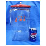 Lance Country store counter jar .  Jar is 13" H