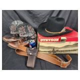 Vintage John B. STETSON cowboy hat 4 X Beaver