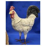 Lot Rooster Papermache with metal legs , old