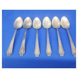 6 sterling silver 6" Teaspoons.   Monogrammed and