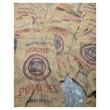 24 "MAINE POTATOES"  Advertising Burlap Bags ,
