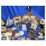 Collectibles ducks and boats - stain glass