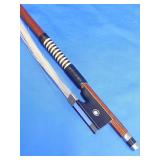 Vintage Czech violin bow. FAUX whalebone winding.