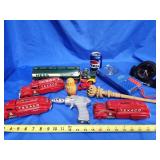 Ertl Texaco trucks As is , Hess truck, Lasor gun.