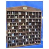 Thimble Collection in wall tack , 50+ thimbles