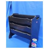 Vintage 3 compartment Magizine rack.  16" H x
