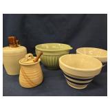 Pottery Lot - Vintage broad shoulder jug , 2