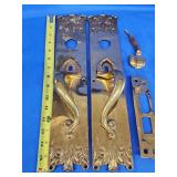 Cast Broze Art Nouveau entryway door plates with