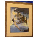 Maxfield Parrish Print " The Dinkey-Bird " framed