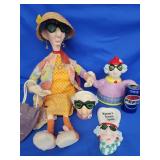 Hallmark Shoebox Maxine doll, teapot, coffee mug