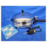 Old stainless steel Farberware Electric fry pan.