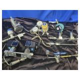 Laboratory gas lines with  regulators,  shut off