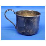 Sterling silver baby cup by Lunt model 551-R.