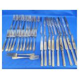 41 pcs silverplate flatware.   22 forks and 19