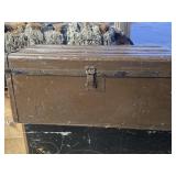 Wood Trunk  wood straps old brown paint look at