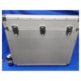 Aluminum carry case 20.5" H x 24" L x 18" D.