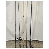5 Fishing Rods  - 1 Graphite rod and Garcia 23o