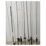7 Fishing Rods with Reels look at pictures for