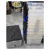 11  Storage Totes , used , all same make , nest