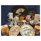 Assorted china and miscellaneous -  2 platters ,