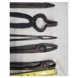 5 Antique Blacksmith and Tinsmith tool.  Look at