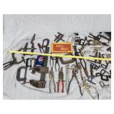 Tools: c clamps, welders clamps, side cutters,