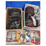 Sanding disc, saw blades, wire wheels brushes.