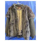 Vintage Jordache Faux Fur with knit sleeve Jacket
