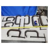 8 deep throat C clamps two no 410, four no 408