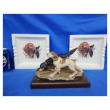 2 vintage melamine ashtray advertising for