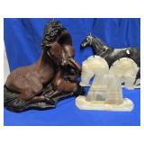Horse lot - Wax candle of horse and foal.  12.5"