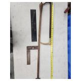 Antique wood / Wood measure stick, fox hunting