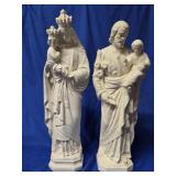 2 Plaster Sculpture Statues  , St. Joseph 26"h