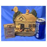 Cast Iron Antique U. S. 3.5"h  Mail Bank , and