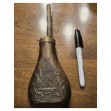 American Black Powder Flask made of Copper and
