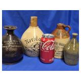 4 Earthenware Jugs - Nordhauser Kornschnapps jyg