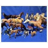 20 Horse Figures - Toys - Sizes Vary  Hard