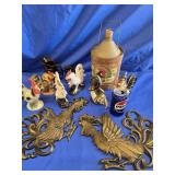 MCM Rooster Collection- Pair cast aluminum