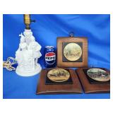 Germany porcelain lamp of coourting couple