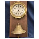 Seth Thomas Brass Ships Clock and Matching  B