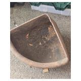 Antique Cast Iron Corner feeder trough look at