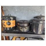 4 Enamelware / Granite Ware pots - 2 Stock pots