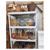 Baskets Various CONDITIONS. oak Day Basket BROKEN