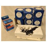 Lot - Binks Sprat Gun in box , oil filter , Volt