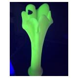 Fenton Swung Style Vase with Ruffled rim , UV